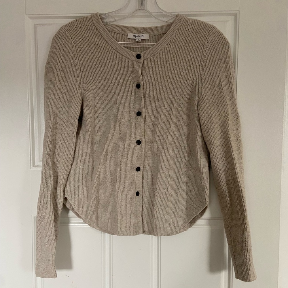 Madewell Stone Stretch Cardigan
